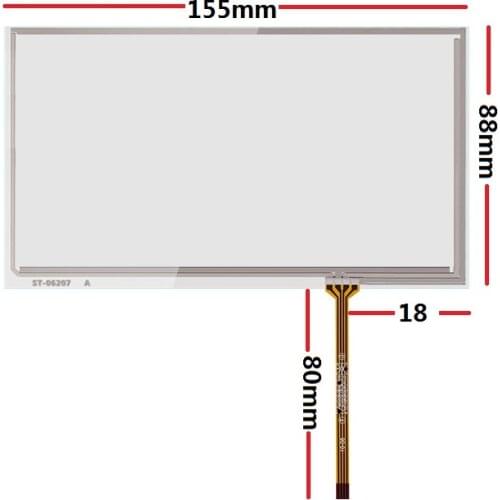 New 6.2-inch touch screen for car navigation DVD touch pad external LCD handwriting screen 155*88mm