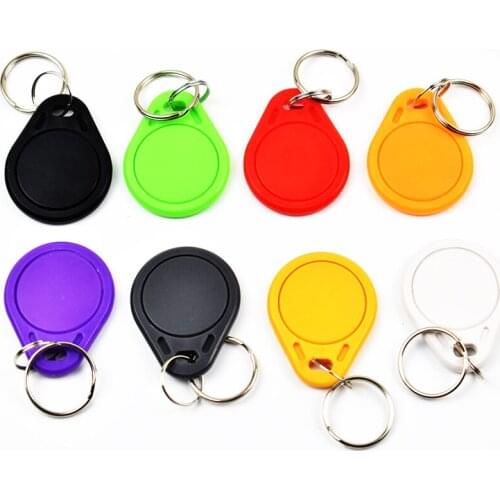 100pcs/Lot T5577 Rewritable Programmable RFID 125 KHz Keychain Keyfobs Key Finder For Copy EM4100 Cards