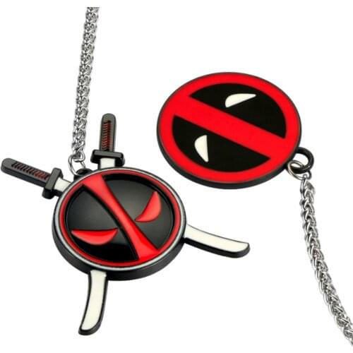 MR TEA Car Pendant Mini Cute Deadpool 3D Metal Decorations Hanging Ornaments Automobile Rear View Mirror Interior