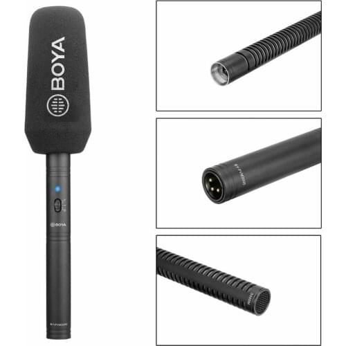 BOYA BY-PVM3000S M L Professional Supercardioid Condenser Microphone Mic for Video Interview Studio TV Audio Recorder