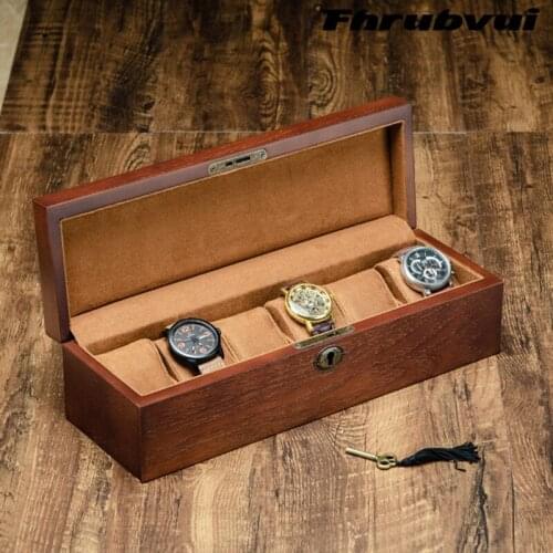 Luxury Wooden Watch Box Watch Holder Box for Watches Top Jewelry Organizer Box Grids Watch Organizer New