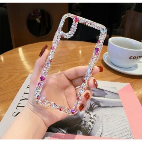 Luxury Funds Capa Bling Gem Rhinestone Crystal Clear Soft Case Cover For Samaung j3 j5 j7 2017 j7 Prine j4 j6 j8 PLUS 2018 Coque