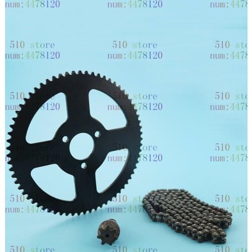 Mini Moto 47cc 49cc Drive System 25H 26mm 68t 136links loops Chain with 68T Rear Sprocket 7 teeth sprocket shaft Fit Pocket Bike