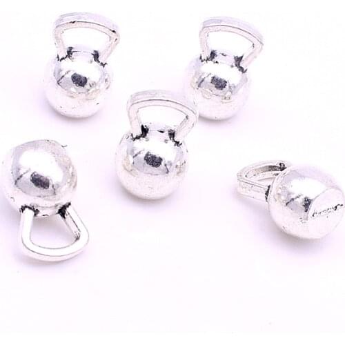 Sweet Bell 10pcs 12*19MM Vintage Color dumbbell Pendant Charms sports Jewelry Diy Pendant Charms D6017
