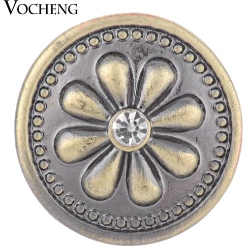 Vocheng Ginger Snap Bronze Flower 18mm Vintage Button Vn-1323