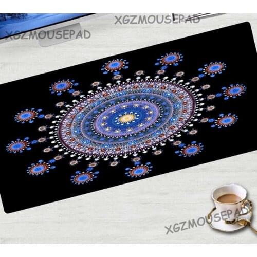 XGZ Tarot Large Mouse Pad Lock Edge Magician Laptop Desk Mat Persian Carpet HD Printing Fabric Non-slip 900x400mm for Lol Dota2