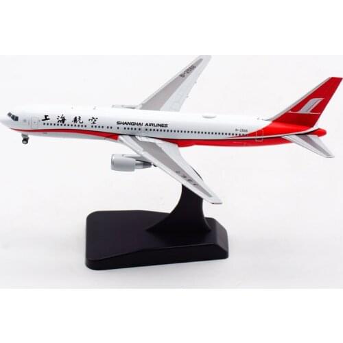 1:400 Scale Shanghai Airways B767-300ER Airlines Model with Base Alloy Aircraft For Collectible Souvenir Show Gift Toys