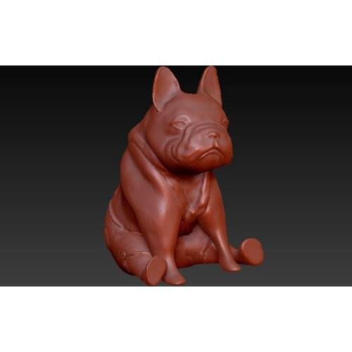 3D model for cnc or 3D printers in STL file format - Bulldog in shorts