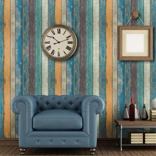 45x100CM Wall Stickers 3D Wall Brick Wood Rustic Effect Self-adhesive Wall Sticker Home Decor Bedroom Dress Wallpaper Stickers