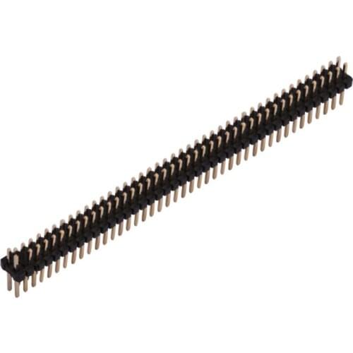 5PCS Gold Plated Pitch 1.0mm 2x50 Pin 100 Pin Double Row Male Pin Header Strip Straight Needle Connector