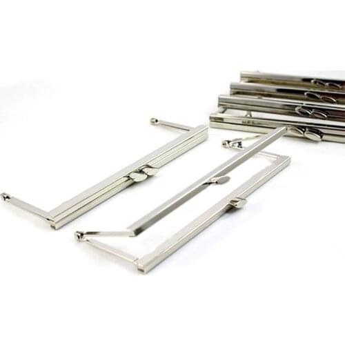 8 '' x 3 '' Silver Clutch Purse Frame Without Loops