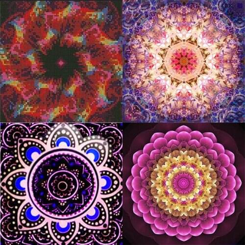 DIY Mandala Pattern Craft 5D Diamond Painting Full Round Square Resin Mosaic Animal Embroidery Cross Stitch Kits Home Wall GIFT