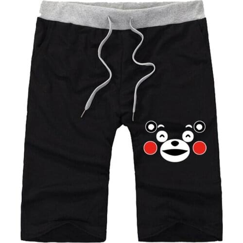 Anime Kumamon shorts Men Summer Male Sweatpants Fitness Workout Shorts teenagers cotton Loose Sport Short Pants