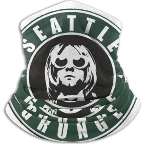Seattle Grunge 3D Bandana Face Neck Warmer Soft Fleece Mask Sport Scarf Dj Club Music Cool Rave Techno Edm Electronic Radio
