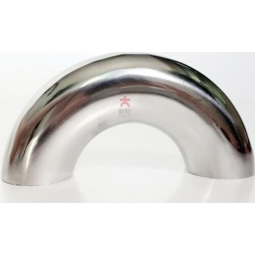 Free shipping 25mm 304 Stainless Steel Sanitary Weld 180 Degree Bend Elbow Pipe Fitting For homebrew Dairy Product