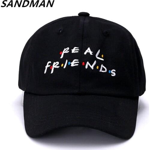 SANDMAN Brand Real Friends Snapback Cap Cotton Baseball Cap For Men Women Adjustable Hip Hop Dad Hat Bone Garros