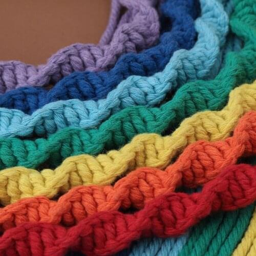 W3JE Colorful Rainbow Macrame Wall Hanging Decor Woven Art Tapestry Boho Chic Home Decoration for Apartment Bedroom Nursery