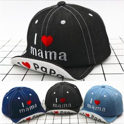 Lovely Letters Baby Flanging Cap Boys Girls Adjustable Baseball Cap Baby Jean Hats