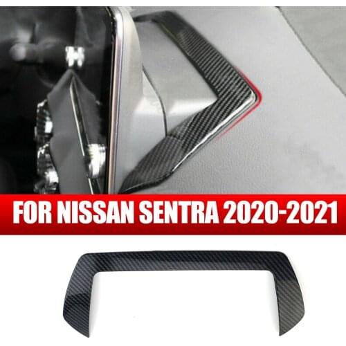 For Nissan Sentra 2020-2021 Carbon Fiber Inner GPS Navigation Frame Cover Trim Decal Sticker