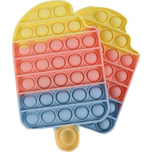 Push Bubble Fidget Toys Shape Adult Stress Relief Sensory Toy Antistress Fidgets Ice Cream Board Squishy Antistress Toy
