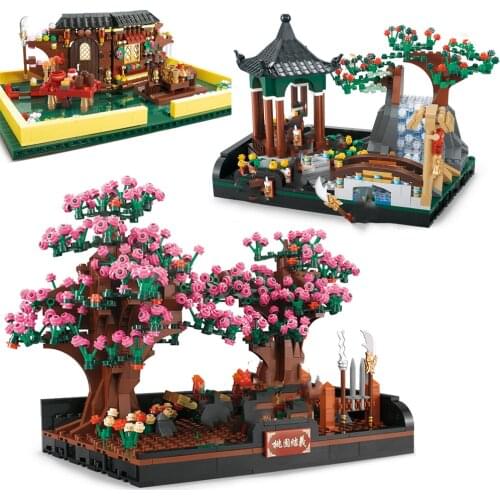 Chinese Famous Book Romance of the Three Kingdom Building Blocks Model Figures Bricks Set Educational Toys for Children Gifts