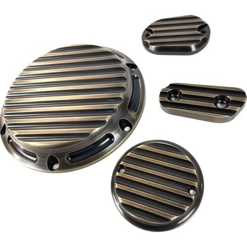 For Harley Sportster XL883 XL1200 X48 Clutch cover kit Brass old striped clutch cover set Motorcycle clutch cover