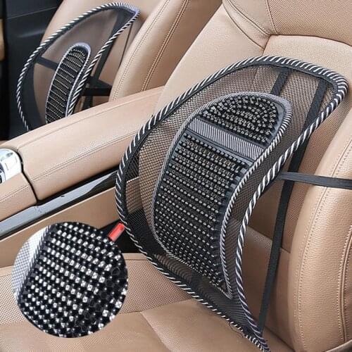 Car Seat Office Chair Massage Back Lumbar Support Mesh Ventilate Cushion Pad Black Mesh Back Lumbar Cushion For Car Driver