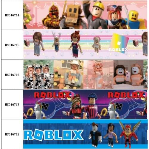 HSDCraft 25mm 38mm 75mm Hot Game Cartoon Printed Grosgrain Ribbon Party Decoration 10 Yards DIY Bow Bag Material Handmade 10Y