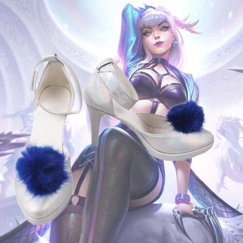 LOL 2020 S10 KDA All Out Evelynn Cosplay Shoes High Heel Leather Shoes Custom Made
