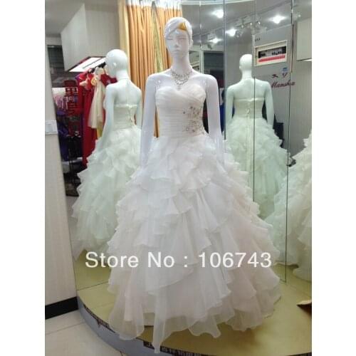 Loves free shipping 2016 new style best seller Sexy bride wear handmade Custom sizes crystal plus size ball gown wedding dress