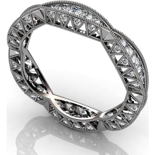 Megin D Hot Sale Punk Simple Hollow Out Carved Copper Rings for Men Women Couple Family Friend Fashion Design Gift Jewelry