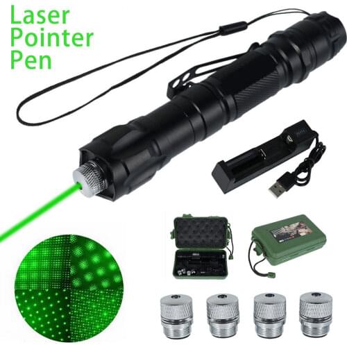 High Power Green lasers Sight Adjustable Focus Burning Green Laser Pointer 532nm 8000 meters laser Pen laser pointer high power