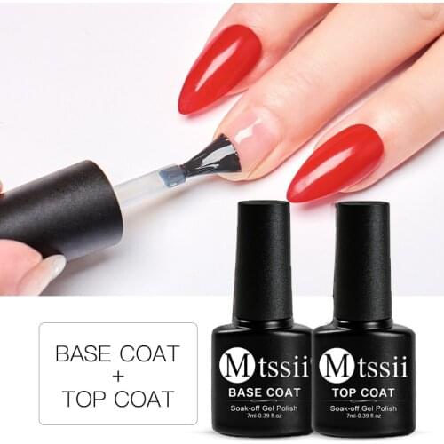 Mtssii Matte Top Base Coat Gel Polish UV Shiny Sealer Soak off Reinforce 7ml Long Lasting Nail Art Manicure Gel Varnish Primer