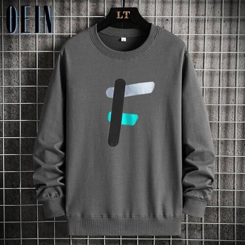 2021 Mens Casual Crewneck Sweatshirts New Autumn Oversized Japanese Streetwear Solid Pullovers Hip Hop Men Sweatshirts Hoodies