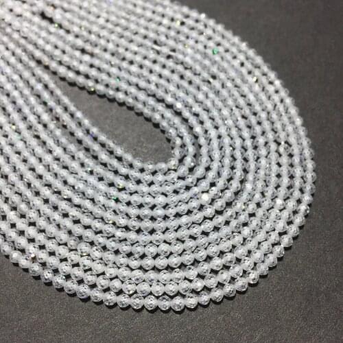 Natural 2mm Cubic Zirconia Small Size Faceted Round Loose Beads Healing Energy Gemstone For Jewelry Bracelet Necklace Design