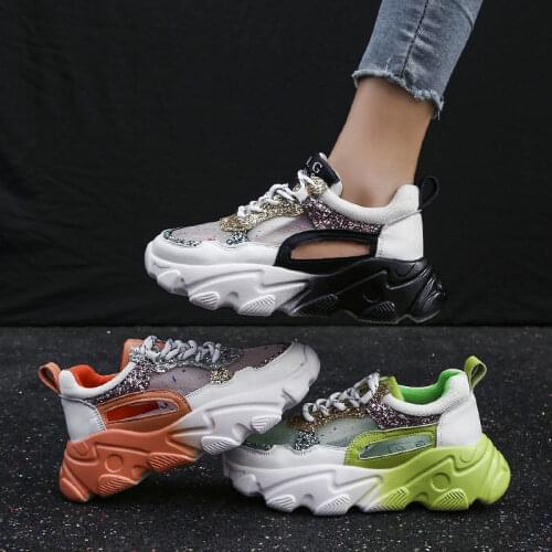 Women soft new large size wedges Breathable fashion casual shoes lace-up spring and autumn Comfortable wedges woman shoes