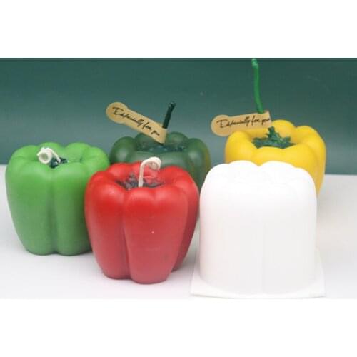New Product Simulation Vegetable Mould Green Pepper Creative DIY Scented Candle Mousse Cake Aromatherapy Clay Plaster Mold