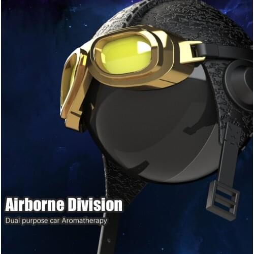 Car Air Freshener Original Pilot Car Flavoring Stylish Creative Helmet Car Perfume Leather Strap Hanging Car Fragrance