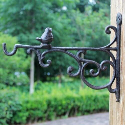 Patio Wrought Iron Storage Rack Bird Animal Front Door Decor Iron Rack Farm Hourse Home Wall Storage Shelf Cartoon Hanging loop