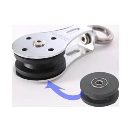Bearing Pulley Home Gym Stainless Steel Accessories for Fitness Lifting Cable Machine Workout Mute M8 Single Wheel Loading