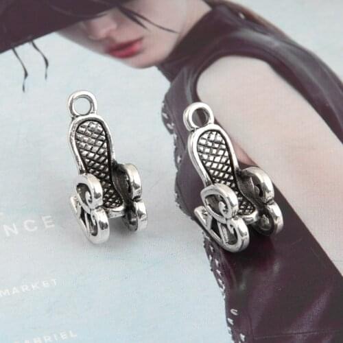 10pcs Silver Color 3D Chair Charms Furniture Pendant For DIY Handmade Jewelry Making Accessorie 21x8mm