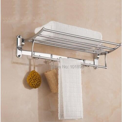 Silver Color Stainless Steel Material Fold Towel Shelf