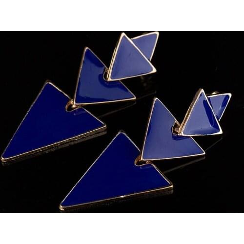 YFJEWE 2018 Fashion Handmade Triangle Crystal Big Earrings for women Vintage High Quality Wedding Dangle Earrings Wholesale E153