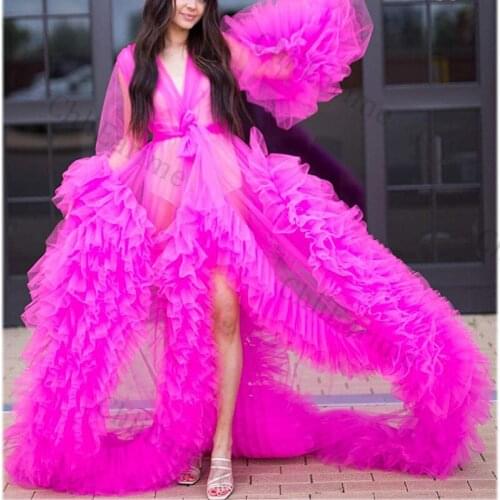 Ladies nightgown see-through long skirt mopping the floor fluffy photography fashion style Ladies nightgown see-through long