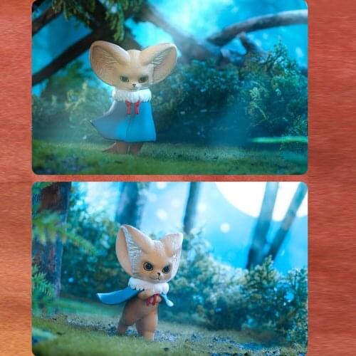 1 / 6 soldier scene accessories fox model Fox and gentleman girl birthday gift doll desktop decoration