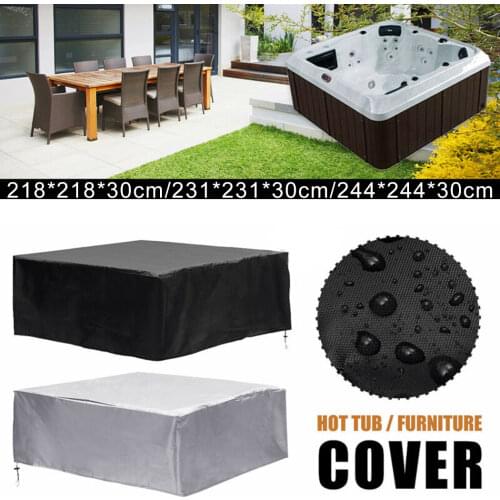 1 X Hot Tub Cover Spa Dust Cover Cap Waterproof Jacuzzi Hotsprin 244*244*30cm Furnitures Anti-UV in stock drop shipping
