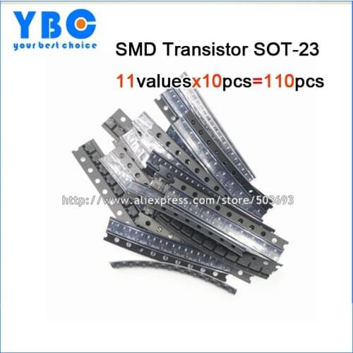 11valuesx10pcs=110pcs TL431A MMBT5551 MMBT5401 C1815 A1015 MMBT3904 MMBT3906 S9013 S9014 S9015 Triode Transistor Assorted Kit