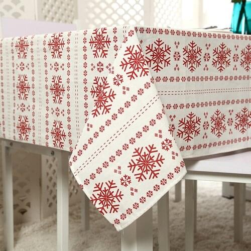 2020 Christmas Tablecloth New Year Kitchen Table Decoration Home Rectangular Banquet Table Cover Xmas Decoration