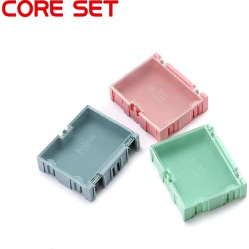 3pcs SMD SMT Component Container Storage Boxes Case Plastic Jewelry Electronic Case Tool Boxes Pink 75*63*21mm