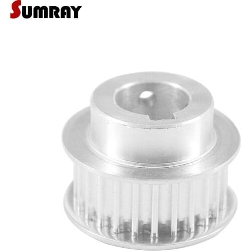 SUMRAY 5M 25T Keyway Timing Pulley 8/10/12/14/15mm bore keyway diameter 3/4/5mm 16/21mm width Motor Pulley for Engraving Machine
